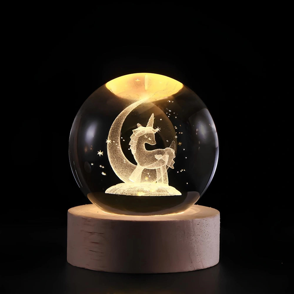 Luminous Crystal Ball – Magical 3D Engraved Ambient Light for Home Decoration