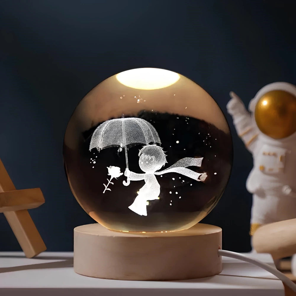 Luminous Crystal Ball – Magical 3D Engraved Ambient Light for Home Decoration
