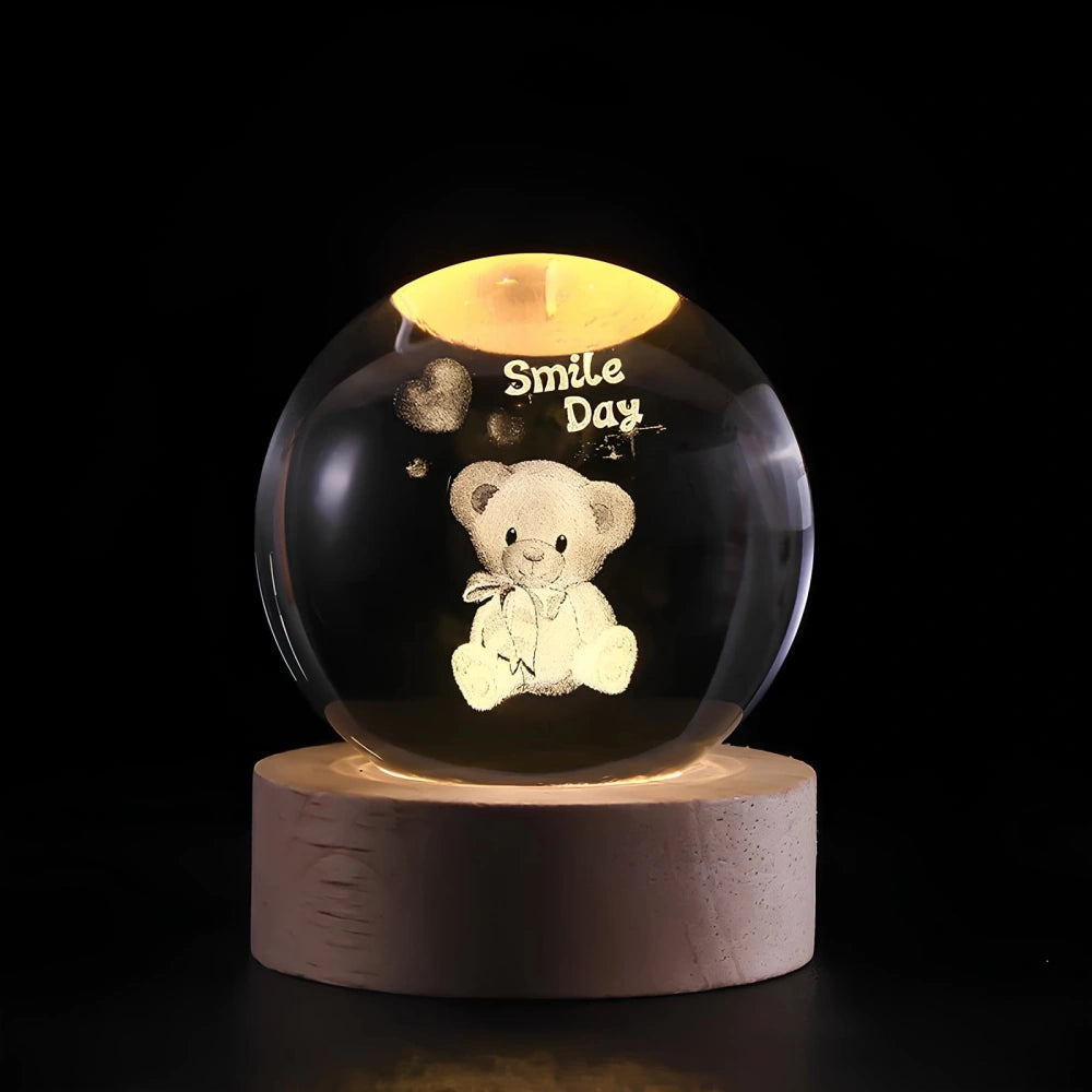 Luminous Crystal Ball – Magical 3D Engraved Ambient Light for Home Decoration