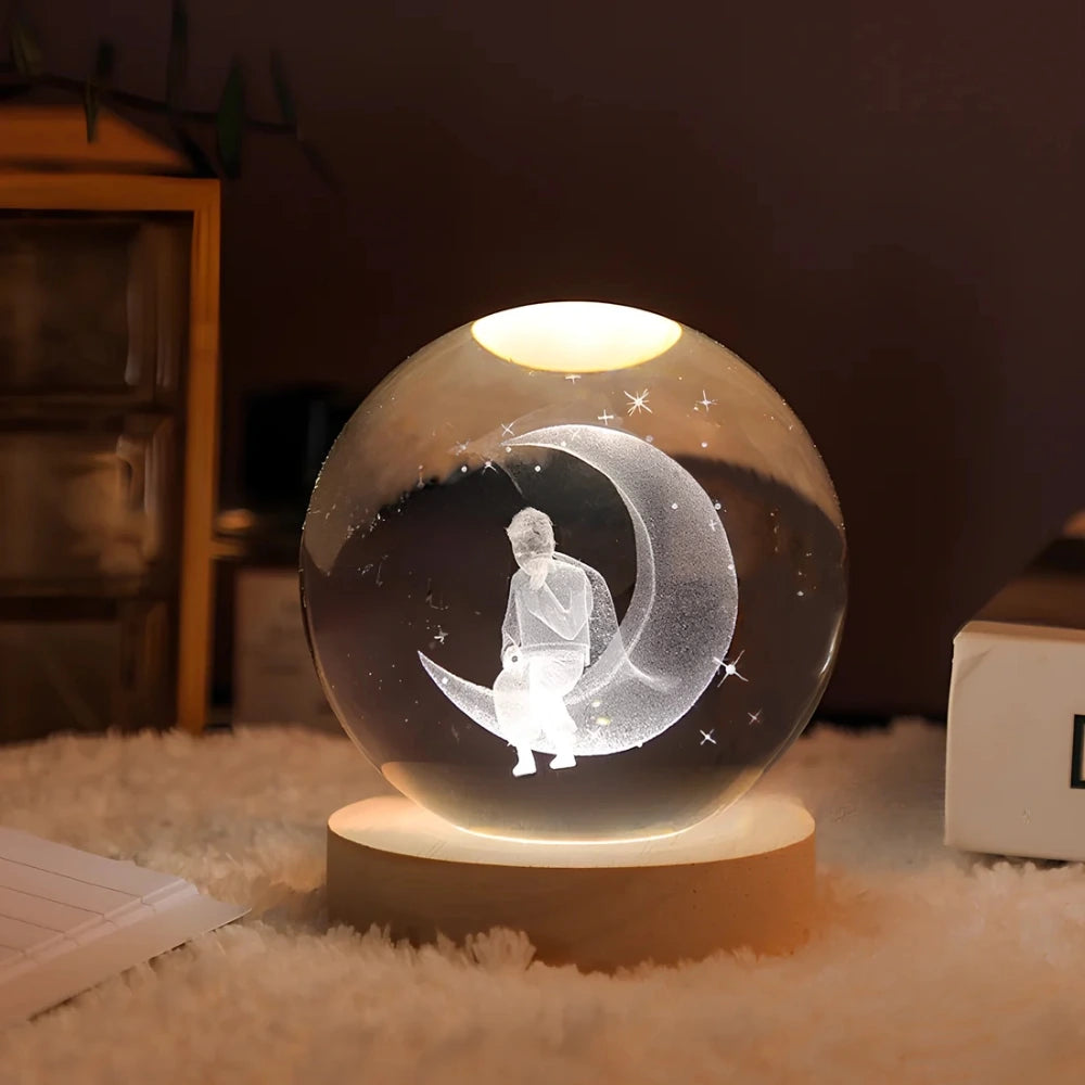 Luminous Crystal Ball – Magical 3D Engraved Ambient Light for Home Decoration