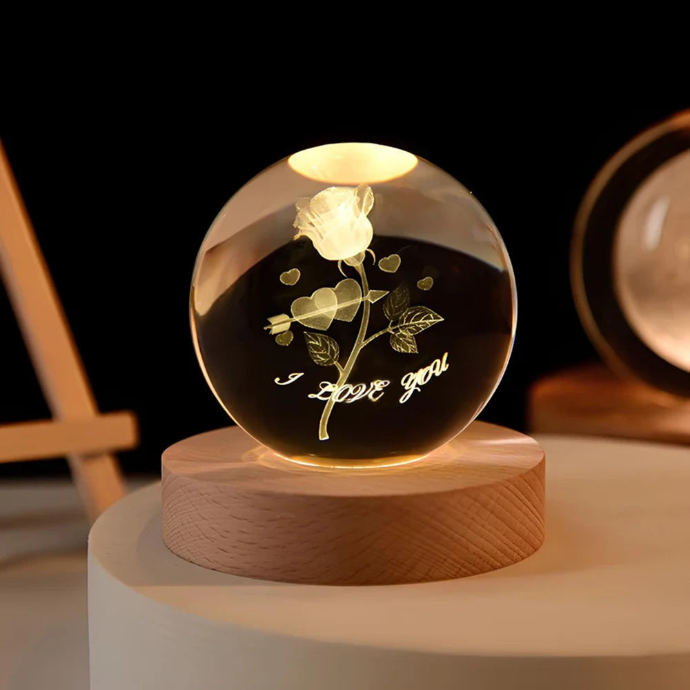 Luminous Crystal Ball – Magical 3D Engraved Ambient Light for Home Decoration