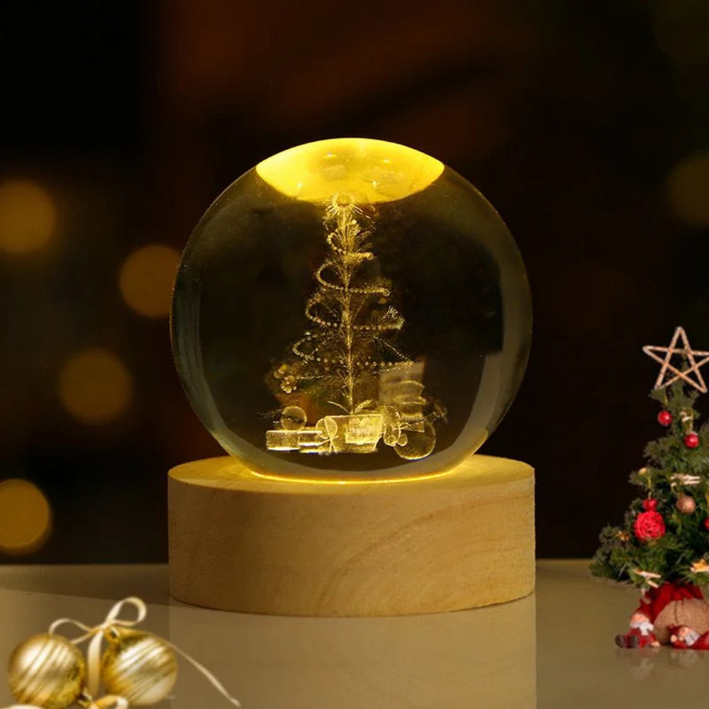 Luminous Crystal Ball – Magical 3D Engraved Ambient Light for Home Decoration
