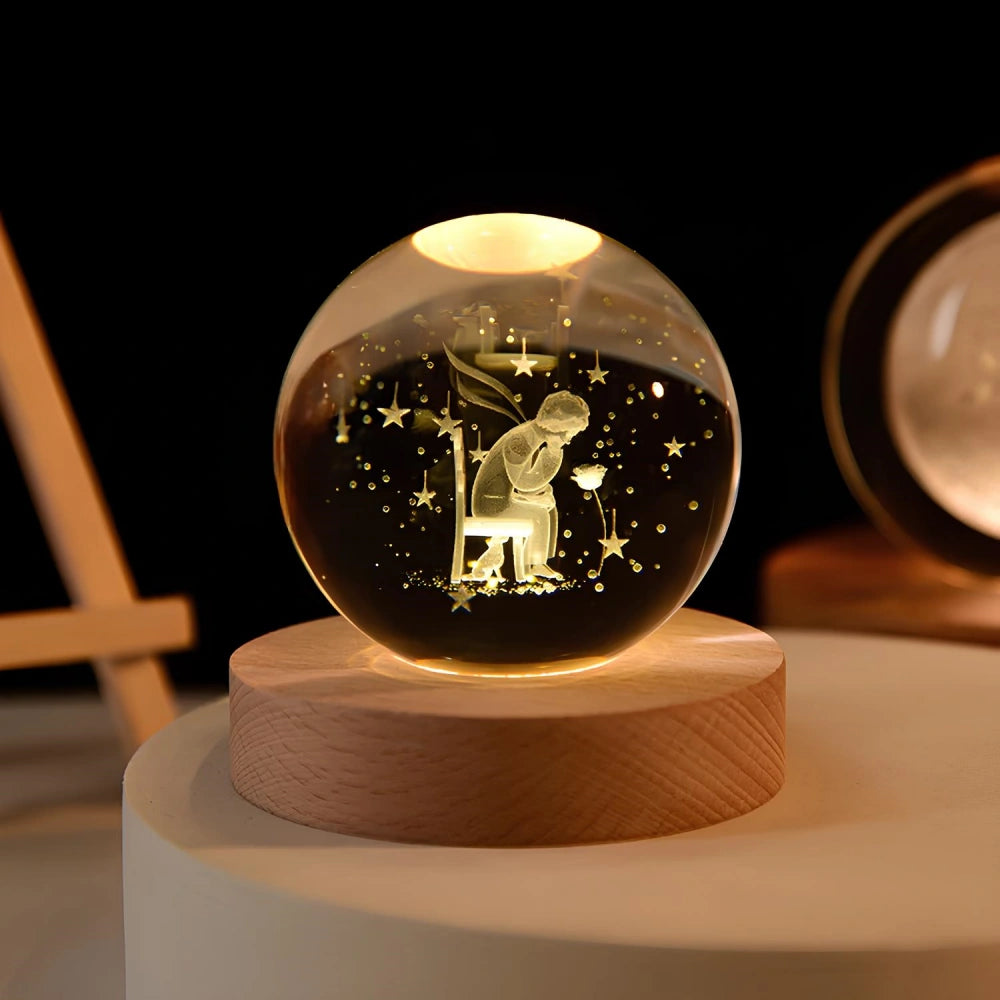 Luminous Crystal Ball – Magical 3D Engraved Ambient Light for Home Decoration