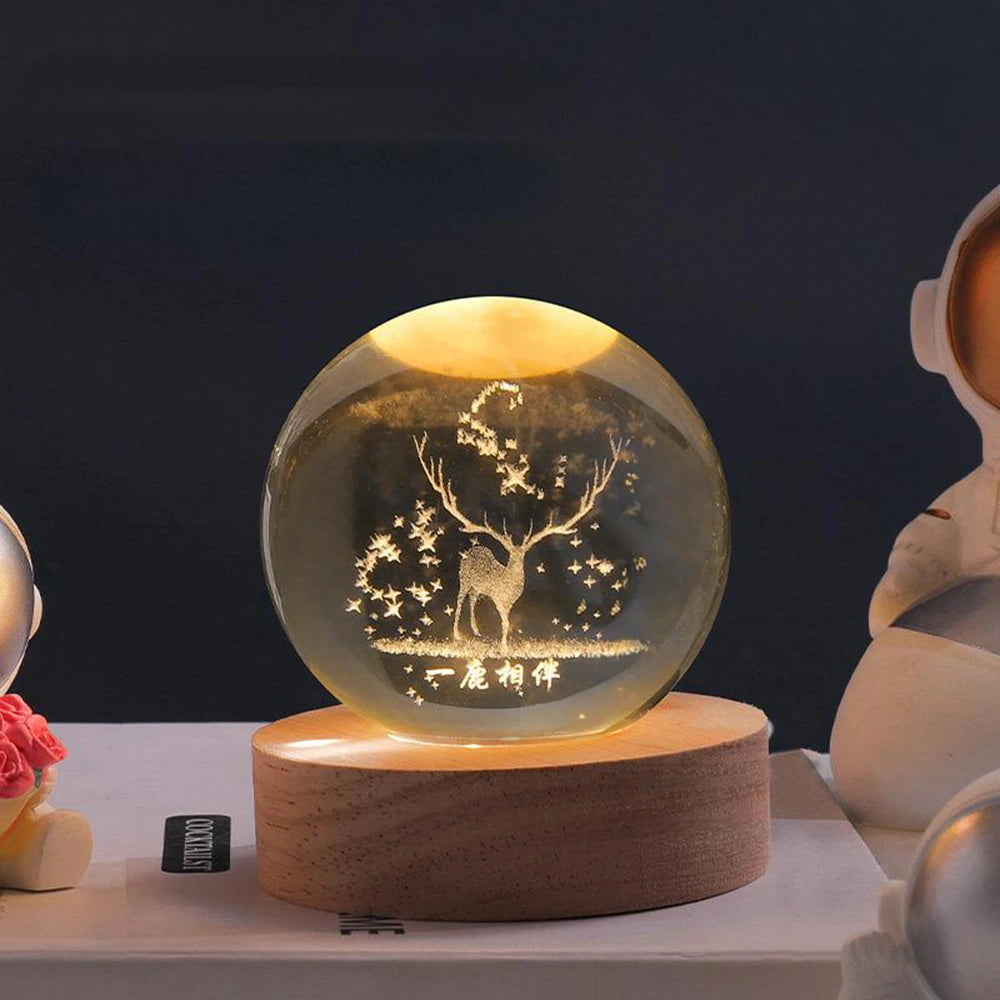 Luminous Crystal Ball – Magical 3D Engraved Ambient Light for Home Decoration