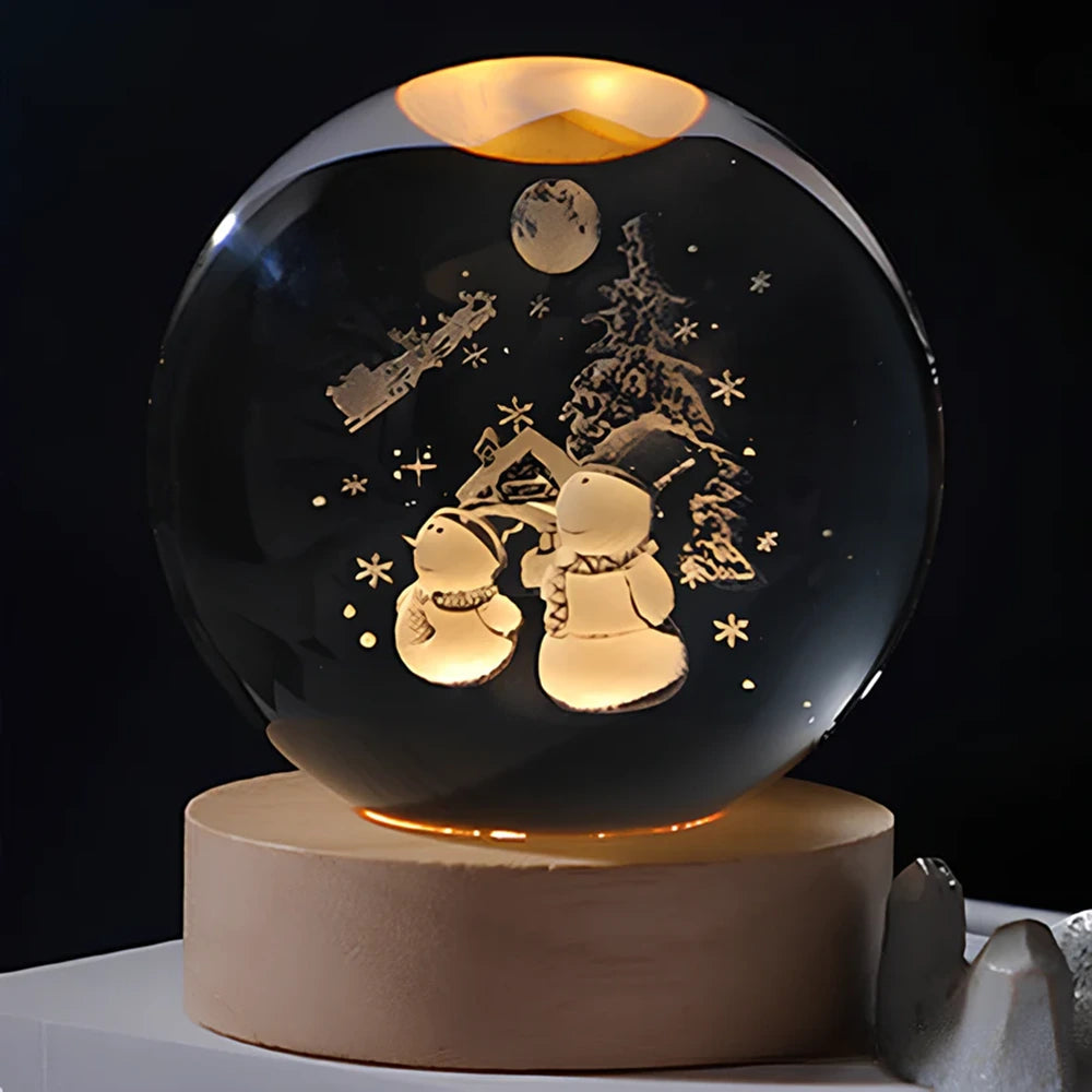 Luminous Crystal Ball – Magical 3D Engraved Ambient Light for Home Decoration