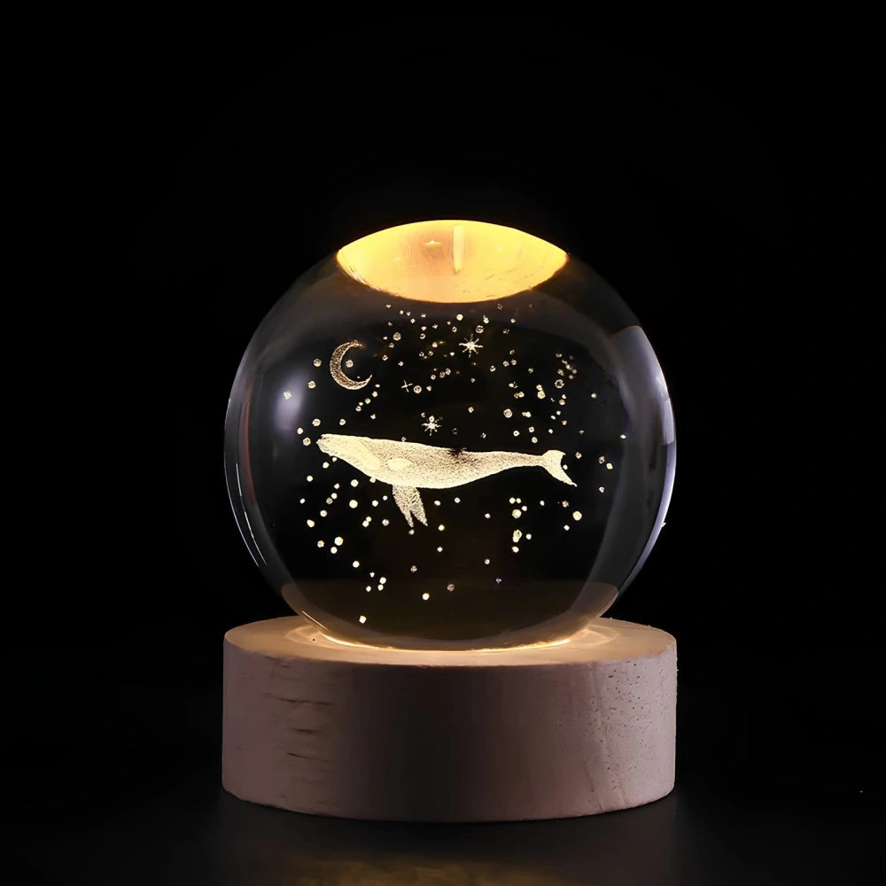 Luminous Crystal Ball – Magical 3D Engraved Ambient Light for Home Decoration