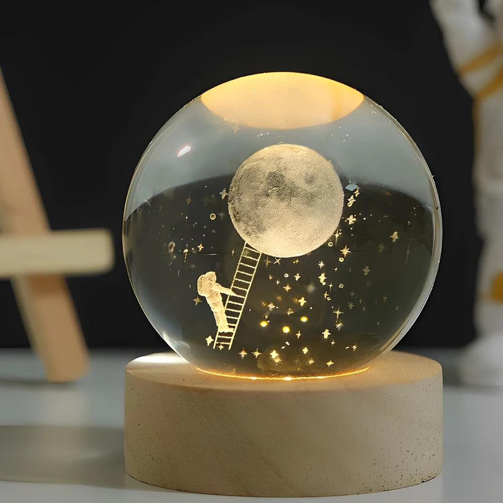 Luminous Crystal Ball – Magical 3D Engraved Ambient Light for Home Decoration