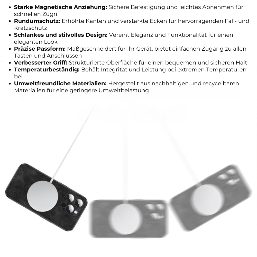 Deer – funda para iPhone de coiro auténtico e resistente a golpes – deseño elegante e delgado