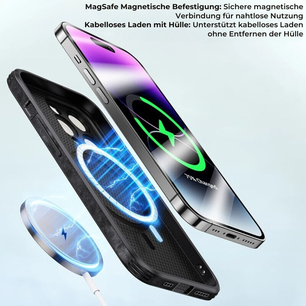 Deer – funda para iPhone de coiro auténtico e resistente a golpes – deseño elegante e delgado