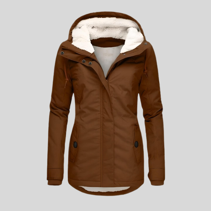 Maggie | Lange Waterdichte Winterjas met Capuchon en Warme Voering