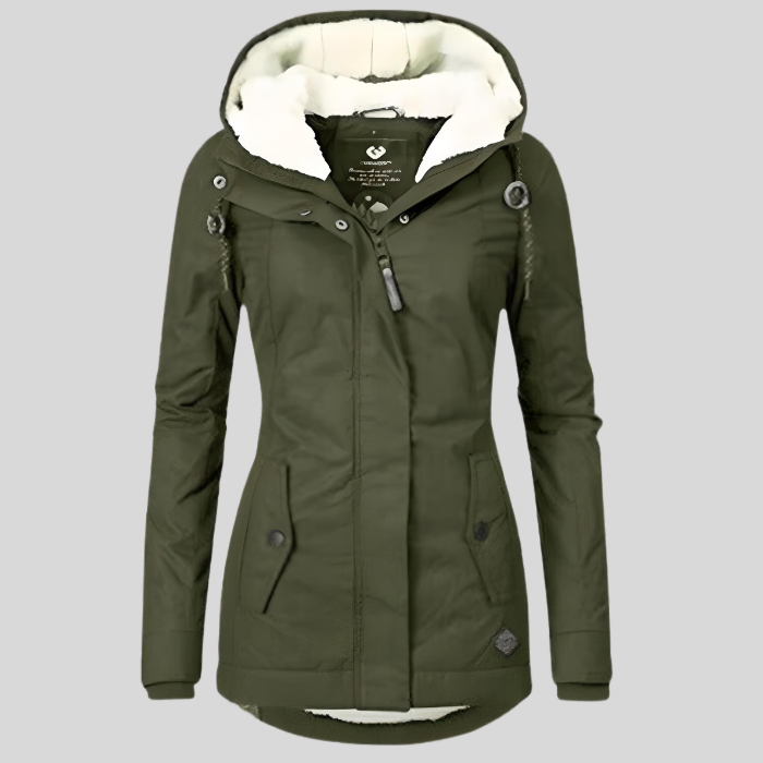 Maggie | Lange Waterdichte Winterjas met Capuchon en Warme Voering