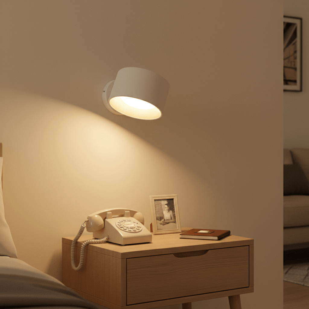 Wall Lamp Wireless – Rechargeable, Dimmable & Adjustable Light Color with Remote Control