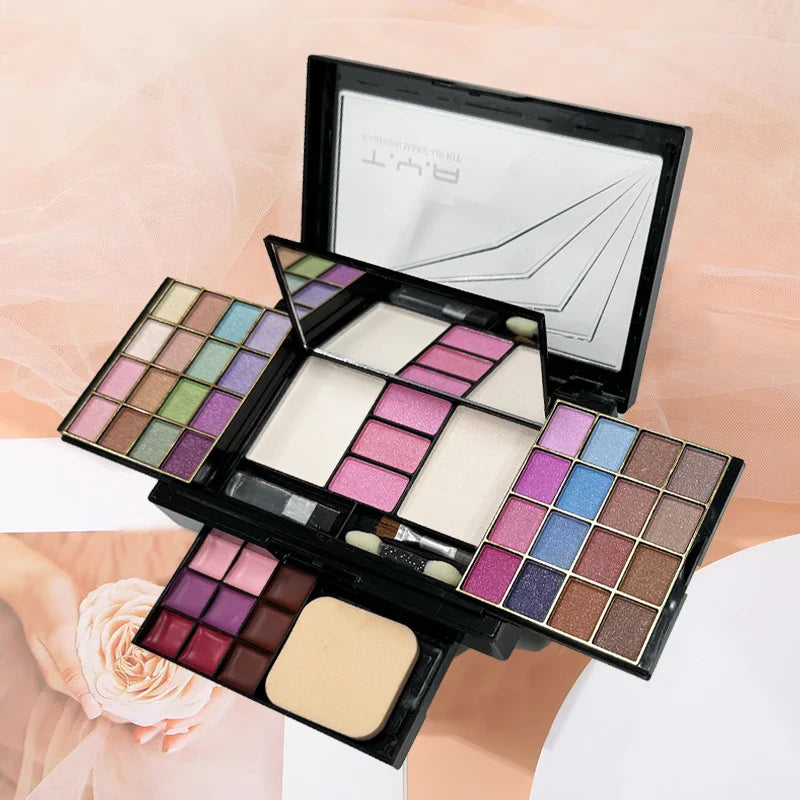 Make-up-Set mit 46 Farben, Lidschatten, Rouge und Lipgloss für kreative Looks 0
