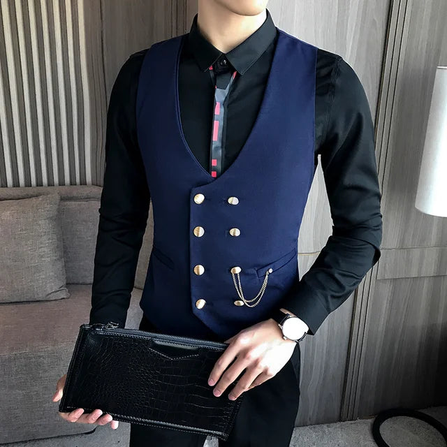 Revalki Trojan | Traditional Double-Sided Vest for Men - Classic and Versatile