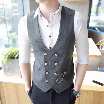 Revalki Trojan | Traditional Double-Sided Vest for Men - Classic and Versatile