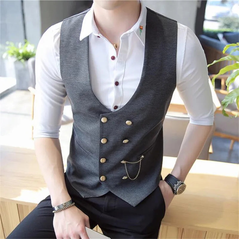 Revalki Trojan | Traditional Double-Sided Vest for Men - Classic and Versatile