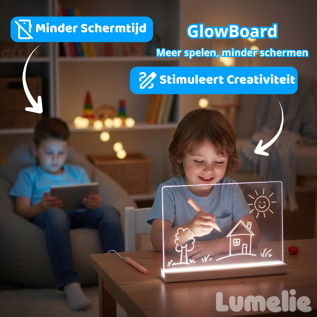 LED Tekentablet – Glow Tekenbord met Verlichte Display voor Creatief Schrijven