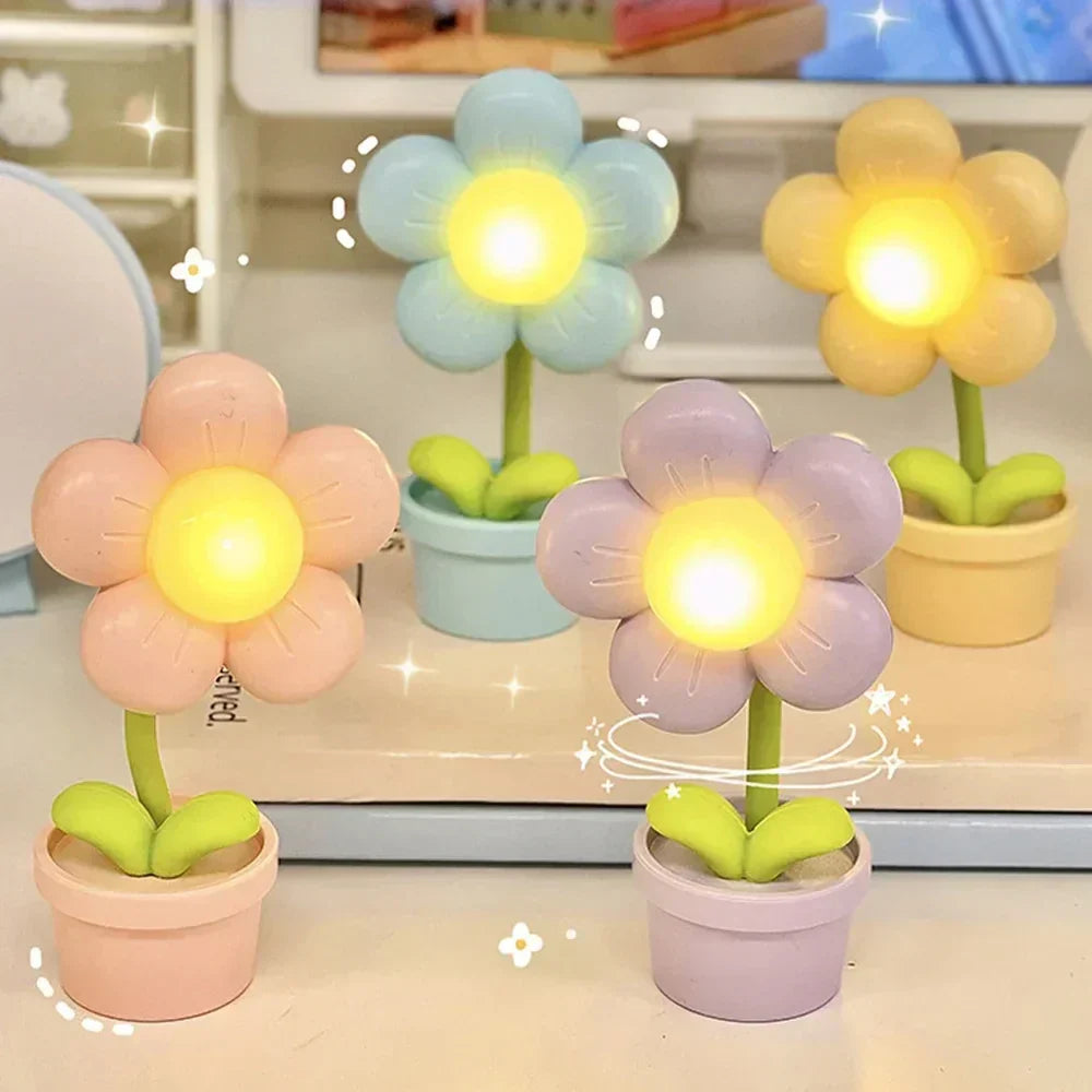 BlossomGlow Kleine Bloem Rustgevende Tafellamp - Sfeervolle Verlichting