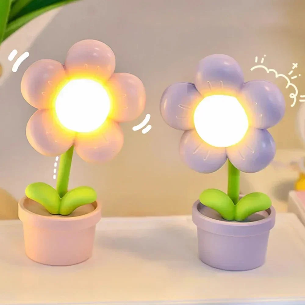 BlossomGlow Kleine Bloem Rustgevende Tafellamp - Sfeervolle Verlichting
