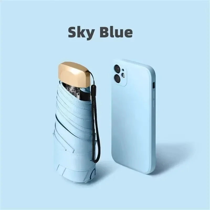 SkyShield – Mini-Regenschirm Reisegröße, UV-Schutz & winddicht