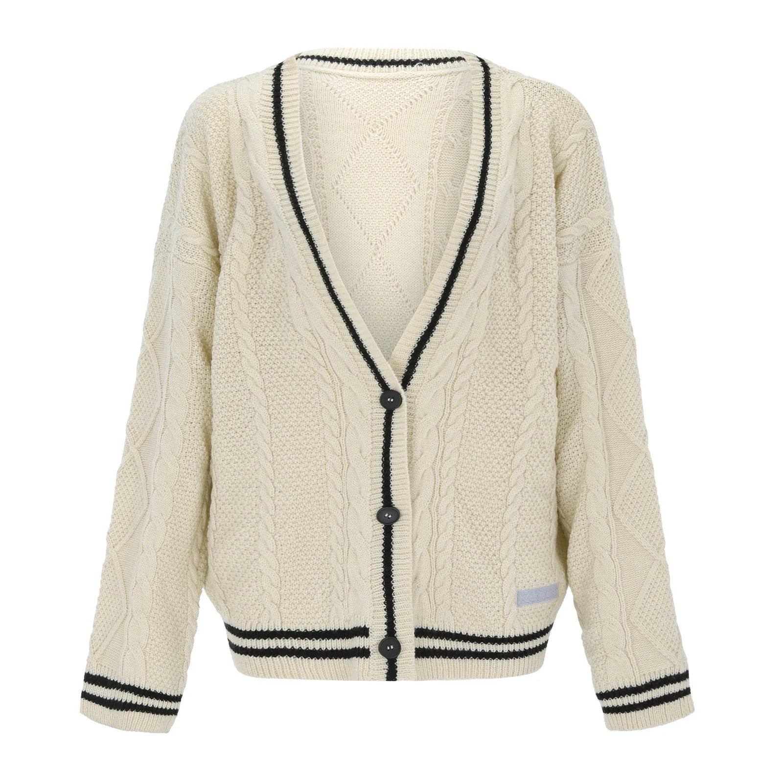 Urban Flair – Embroidered Vintage Women's Sweater with Long Sleeves – Stylish Casual Outfit