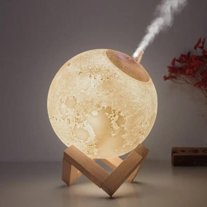 CalmAura – Lampe & Luftbefeuchter dimmbar – Leise zur Entspannung  