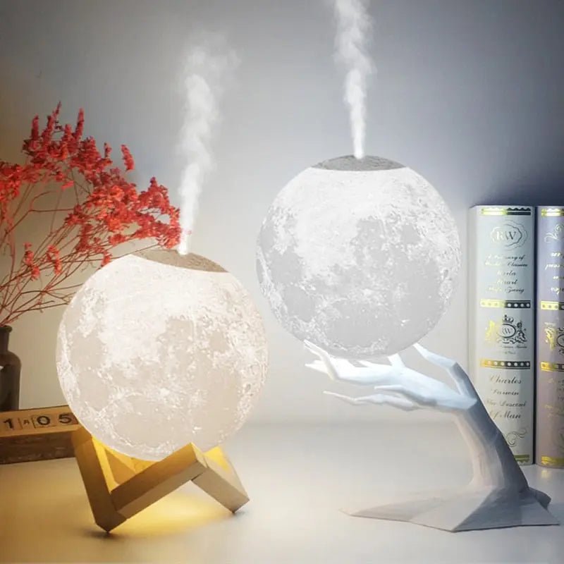 CalmAura – Lampe & Luftbefeuchter dimmbar – Leise zur Entspannung  