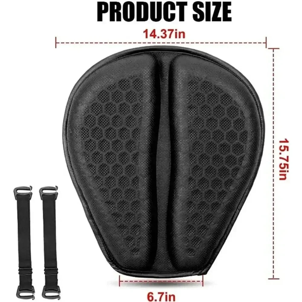 Motorrad Sitzkissen 3D Wabenstruktur, Anti-Rutsch Gel Pad für Komfort 40x36 cm 5
