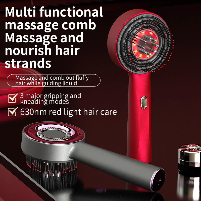 Multifunktionaler elektrischer Kopfhautmassagekamm mit Infrarotlicht 0