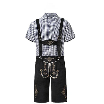 Revalki Albert - Traje tradicional único para hombres con delantal y blusa