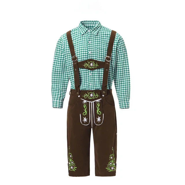 Revalki Albert - Traje tradicional único para hombres con delantal y blusa