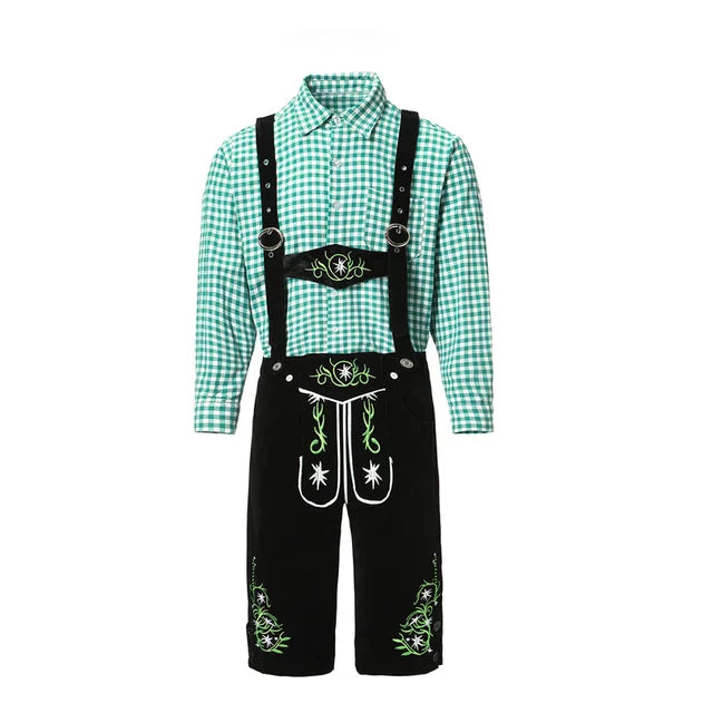 Revalki Albert - Traje tradicional único para hombres con delantal y blusa