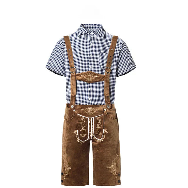 Revalki Albert - Traje tradicional único para hombres con delantal y blusa