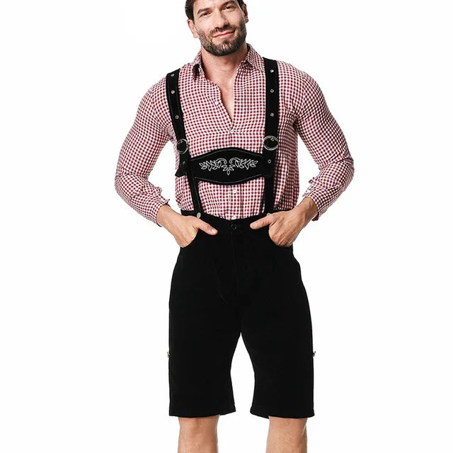 Revalki Albert - Traje tradicional único para hombres con delantal y blusa
