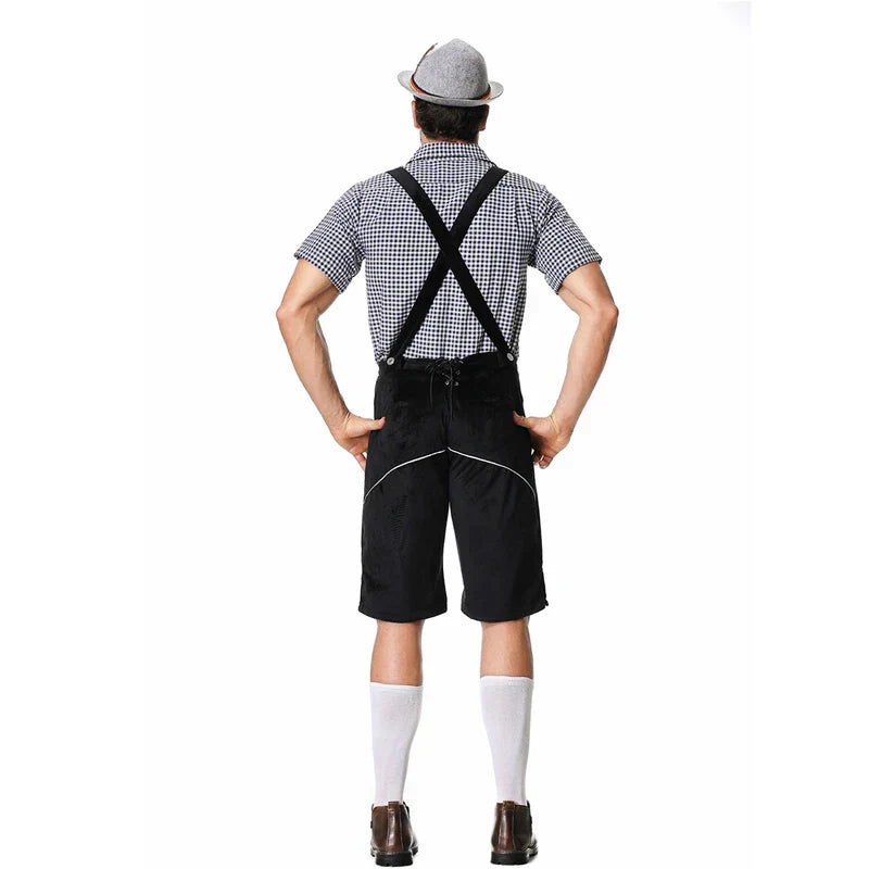 Revalki Albert - Traje tradicional único para hombres con delantal y blusa