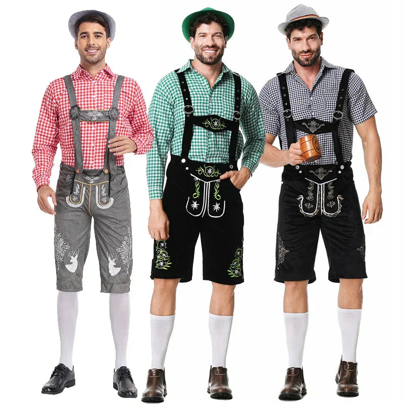 Revalki Albert - Traje tradicional único para hombres con delantal y blusa