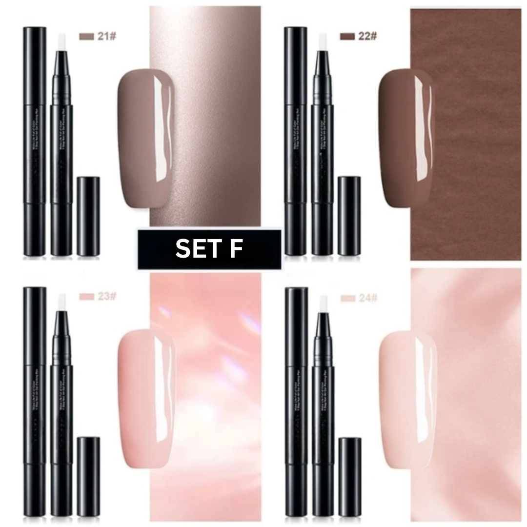 Nagellackstifte | Präzise Nail Art | Lang anhaltende Gel-Farbe | Set mit 4 Stiften Vestragear