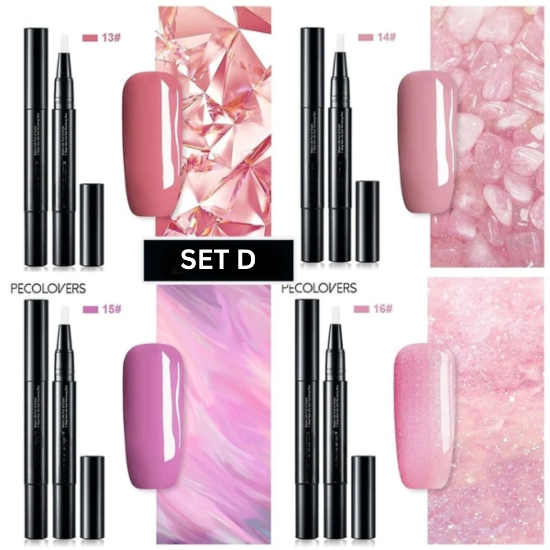 Nagellackstifte | Präzise Nail Art | Lang anhaltende Gel-Farbe | Set mit 4 Stiften Vestragear