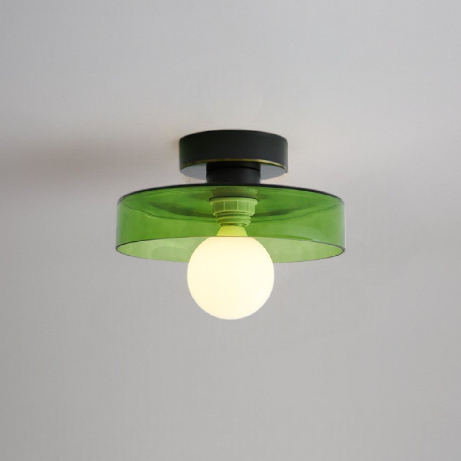 Maisoné – Bauhaus ceiling lamp French design – Glass & brass E27