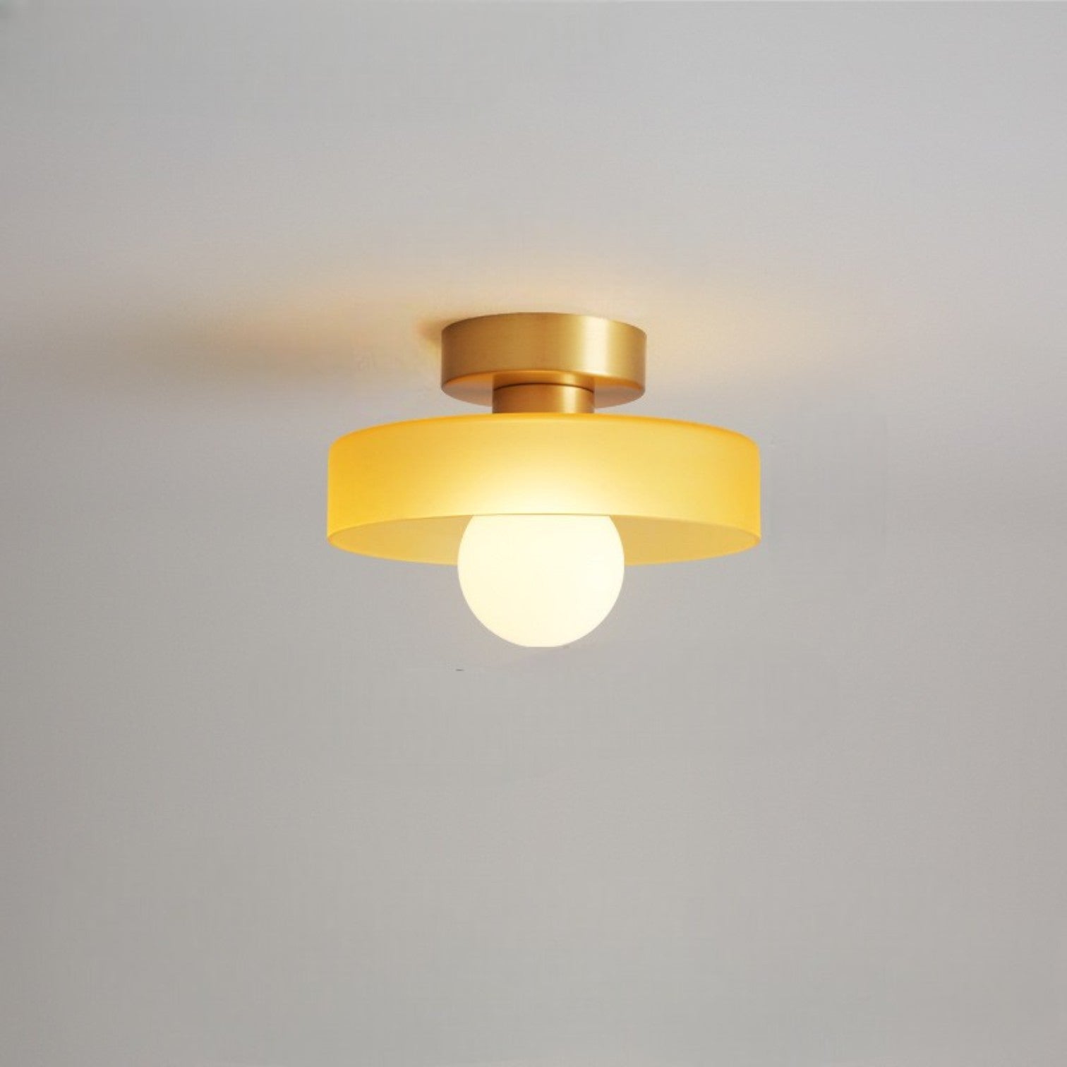 Maisoné – Bauhaus ceiling lamp French design – Glass & brass E27
