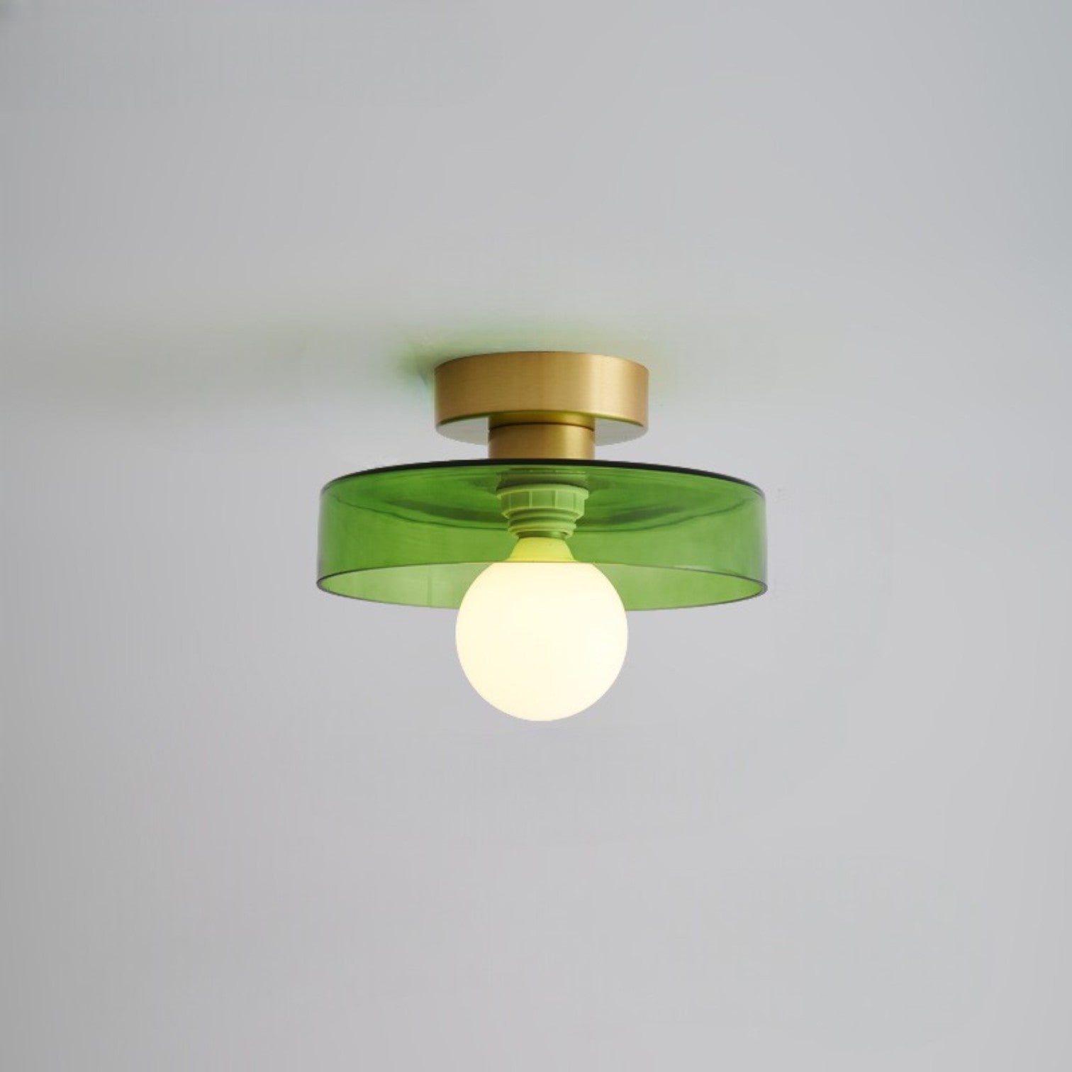 Maisoné – Bauhaus ceiling lamp French design – Glass & brass E27
