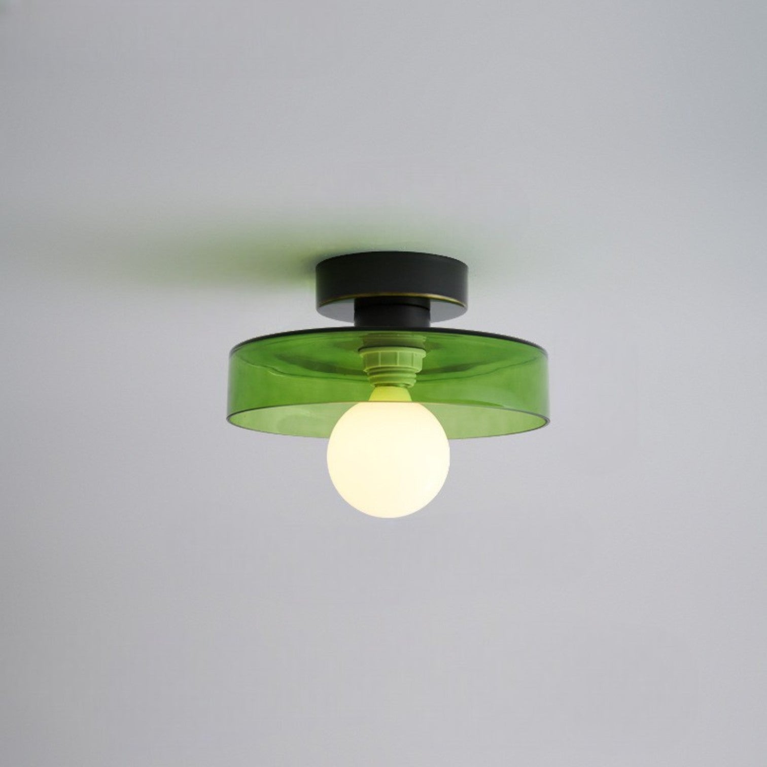 Maisoné – Bauhaus ceiling lamp French design – Glass & brass E27