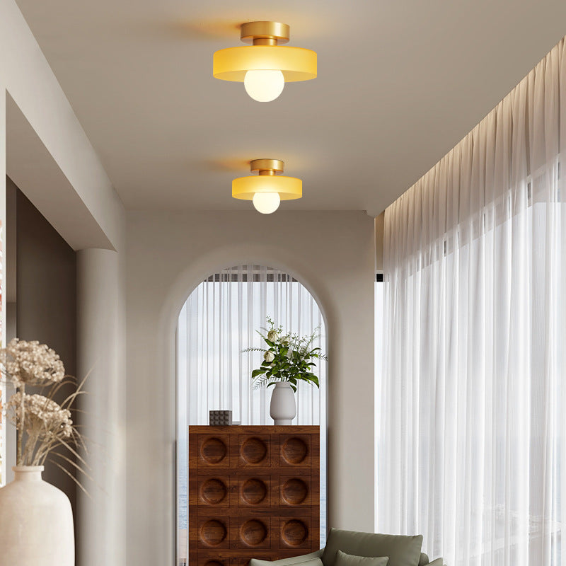 Maisoné – Bauhaus ceiling lamp French design – Glass & brass E27