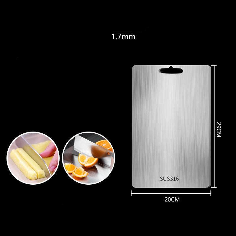 TitanPro – Tabla de cortar alemana de acero inoxidable higiénica y duradera – cocina
