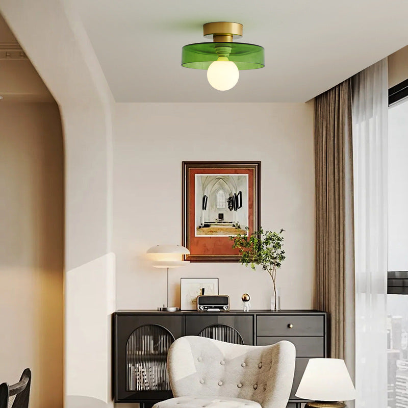 Maisoné – Bauhaus ceiling lamp French design – Glass & brass E27