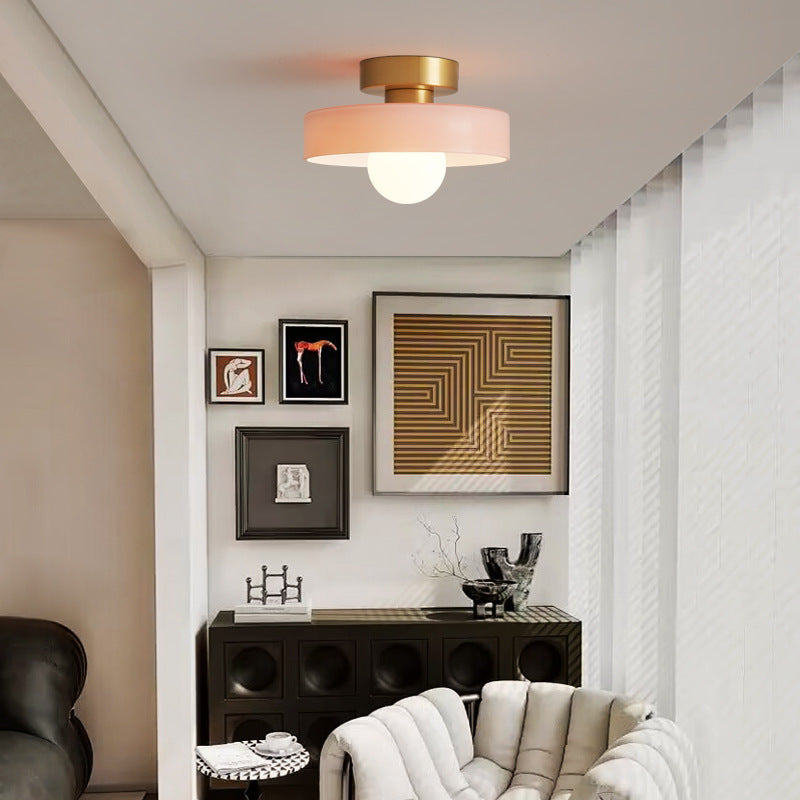 Maisoné – Bauhaus ceiling lamp French design – Glass & brass E27