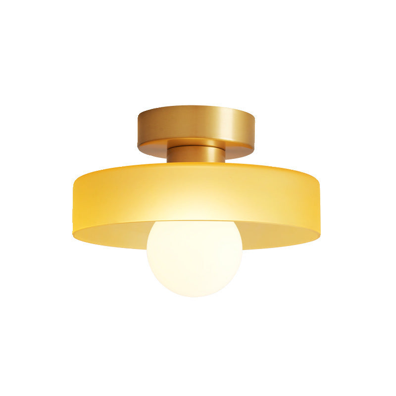 Maisoné – Bauhaus ceiling lamp French design – Glass & brass E27