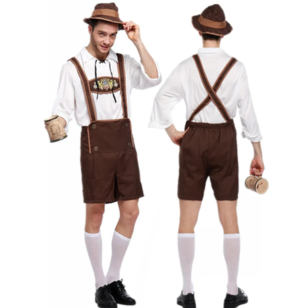 Revalki Oktoberfest Lederhosen en Hoed Kostuum Outfit