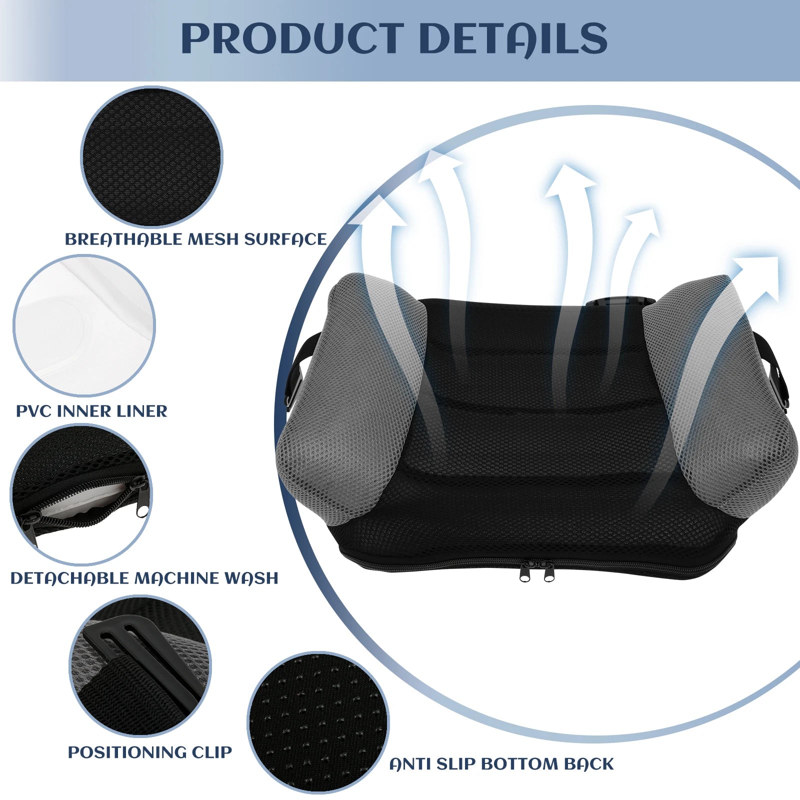 Inflatable Booster Car Seat for Children, Lightweight and Portable
