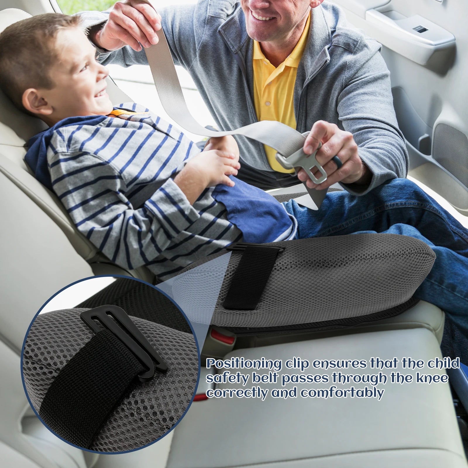 Inflatable Booster Car Seat for Children, Lightweight and Portable